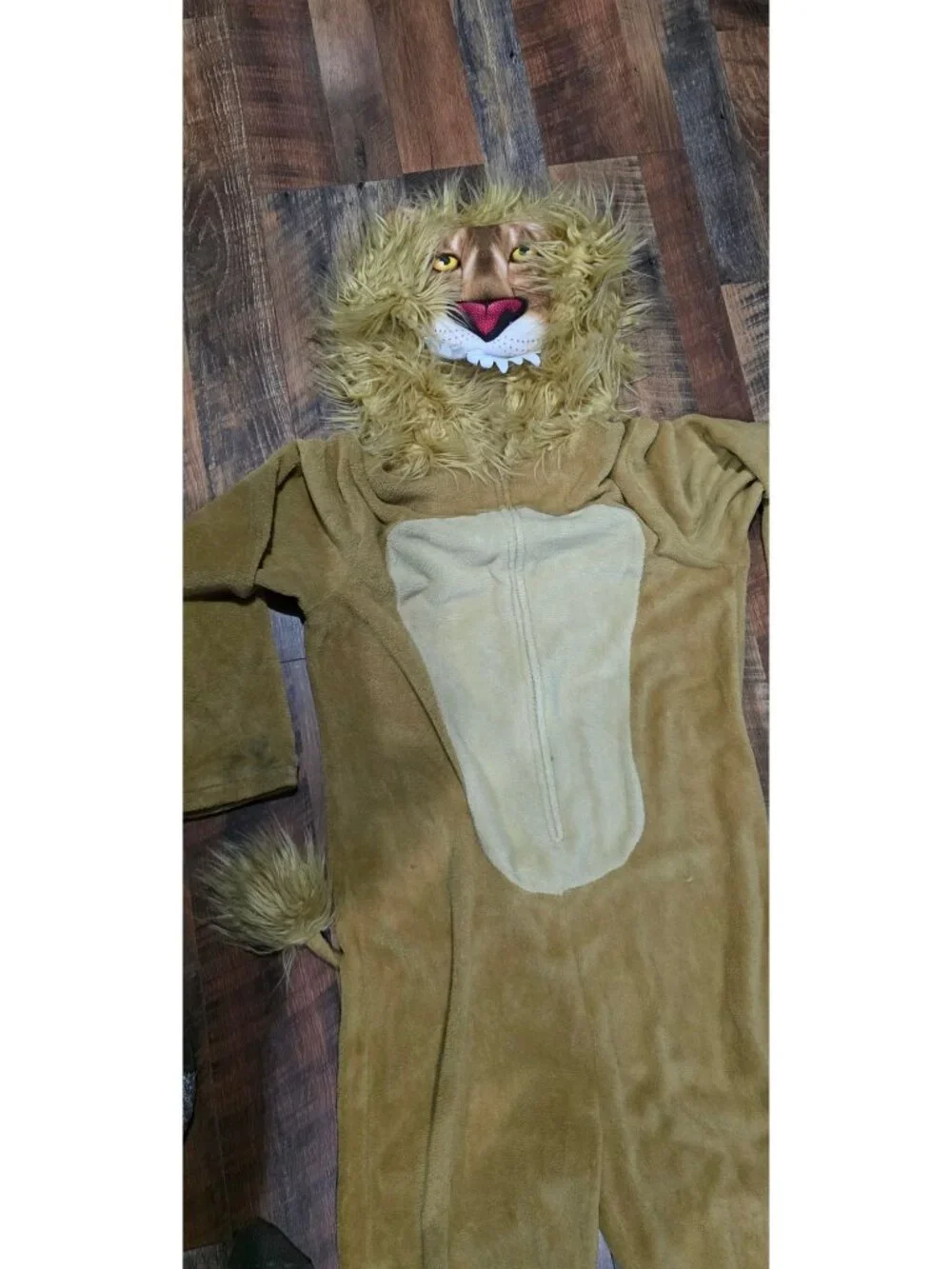 Briefly Stated Youth Large Lion Costume Halloween Animal Dress Up Plush Outfit